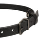 Black Leather Antique Finish Buckle Belt
