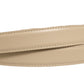 Beige Leather Double Wrap Gold Buckle Belt