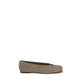 Gray Calf Leather Bos Taurus Ballet Flats