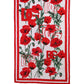 White Floral Poppy Print DG Logo Beach Towel