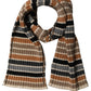 Multicolor Striped Knitted Viscose Shawl Scarf