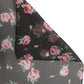 Black Silk Floral Chiffon Long Stole Scarf