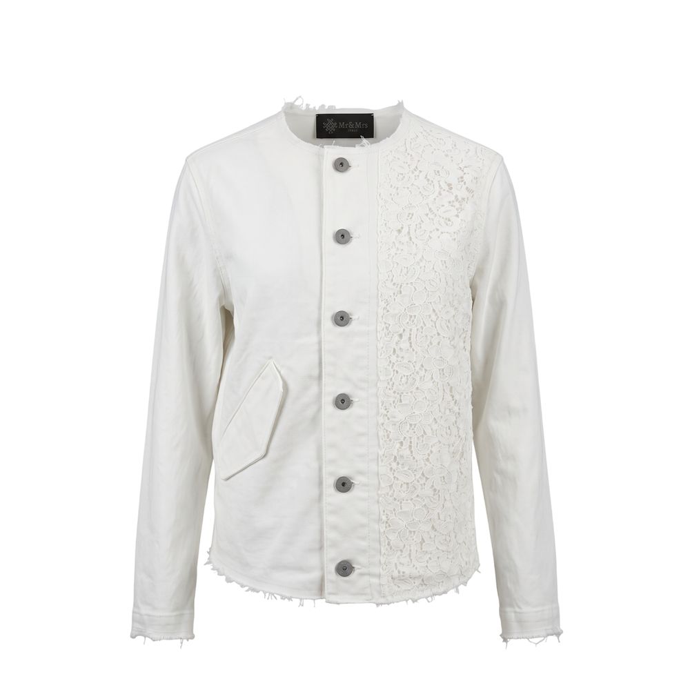 White Cotton Women Jacket