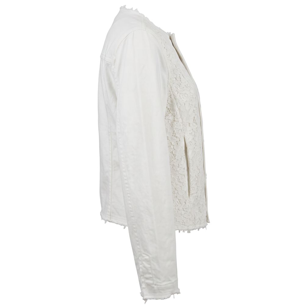 White Cotton Women Jacket