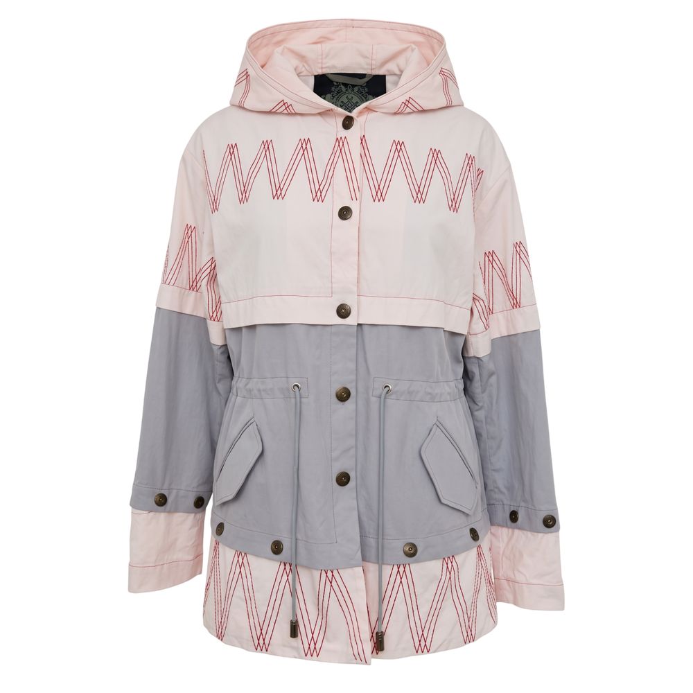 Pink Cotton Women Jacket
