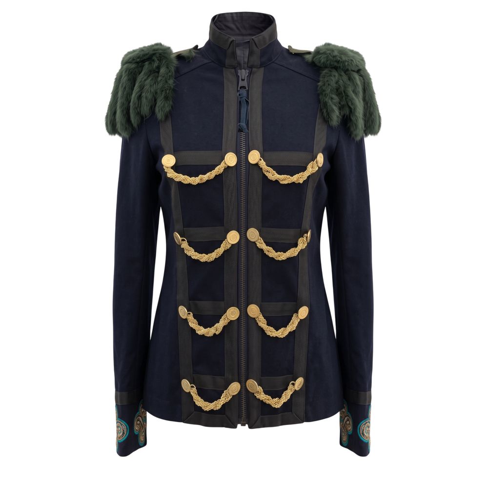 Blue Cotton Women's Jacket