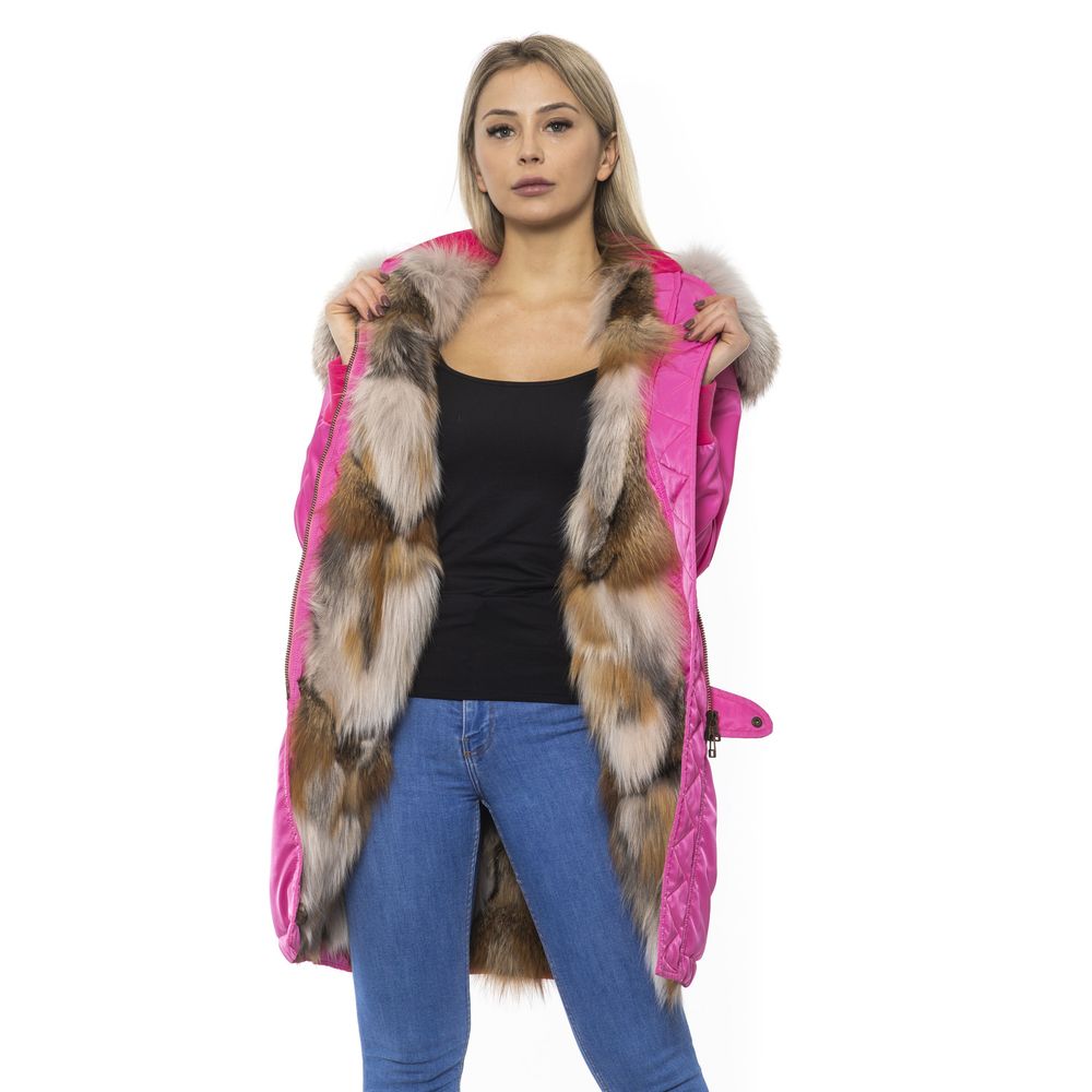 Pink Cotton Women Jacket