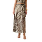 Brown Polyester Long Skirt