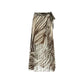 Brown Polyester Long Skirt