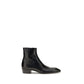 Black Calf Leather Bos Taurus Ankle Boots
