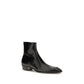 Black Calf Leather Bos Taurus Ankle Boots