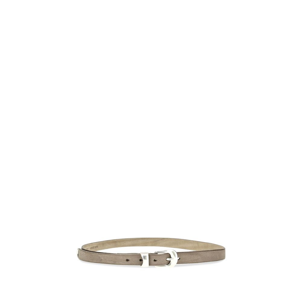 Brown Calf Leather Bos Taurus Thin Belt