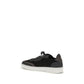 Black Nubuc Leather Athletic Sneakers
