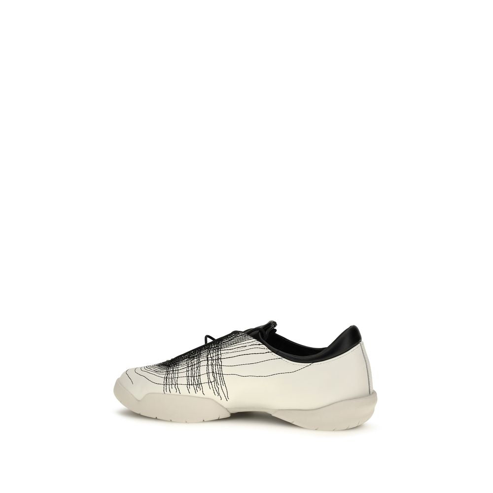 Beige Calf Leather Bos Taurus Sneakers