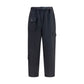Black Polyester Athletic Pants