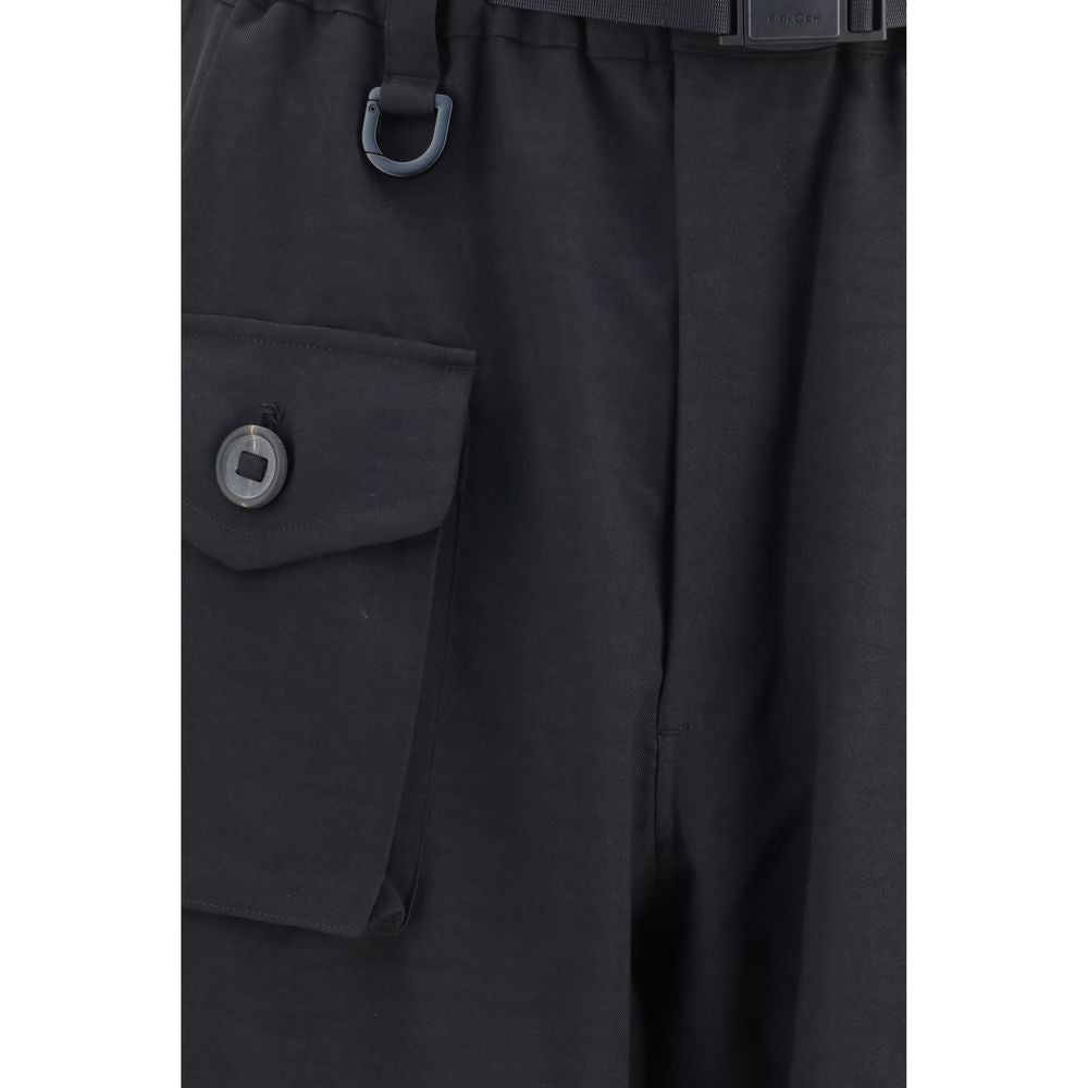 Black Polyester Athletic Pants