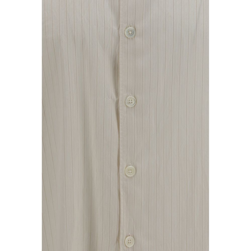 Beige Lyocell Pattern Shirt