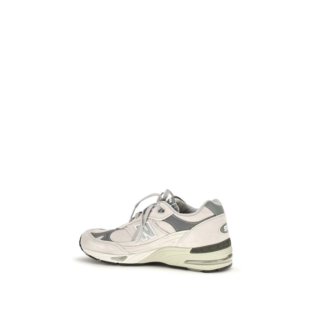 Gray Suede Leather Athletic Sneakers