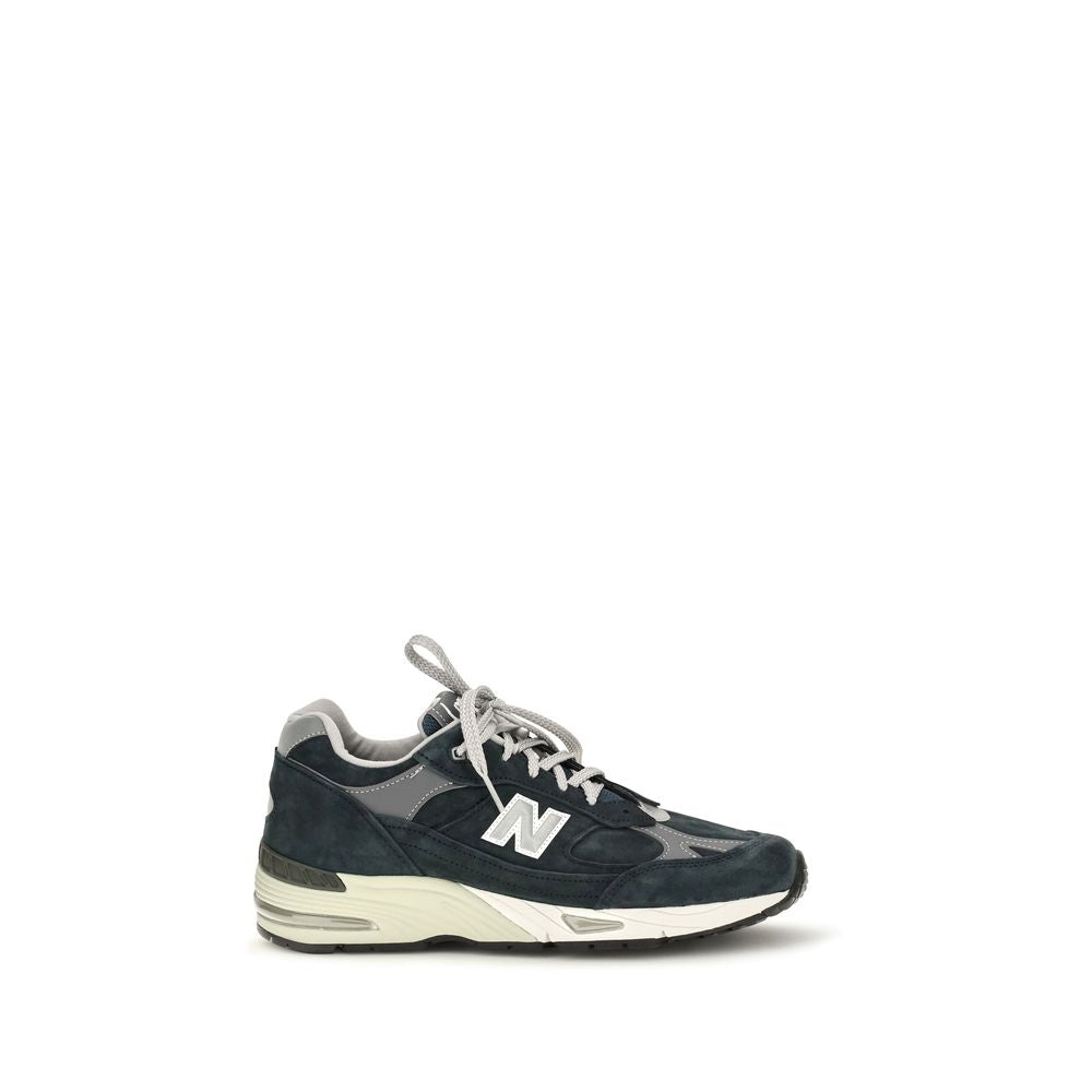 Blue Suede Leather Athletic Sneakers