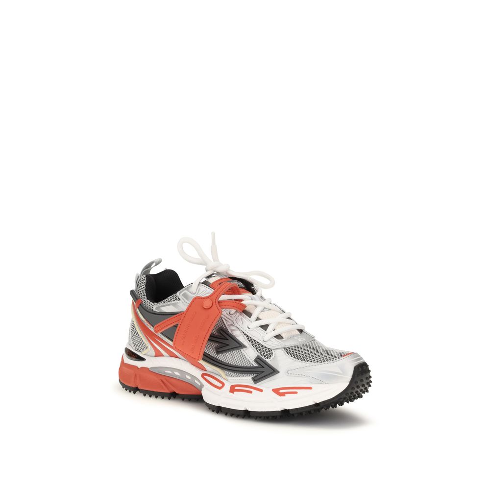 Red Polyethylene Athletic Sneakers