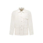 Beige Linen Full-Length Jacket