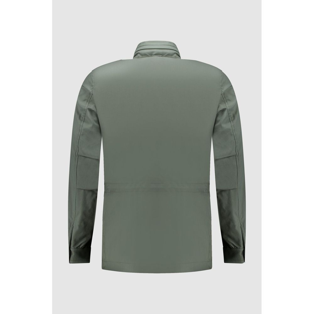Green Cotton Full-Length Jacket