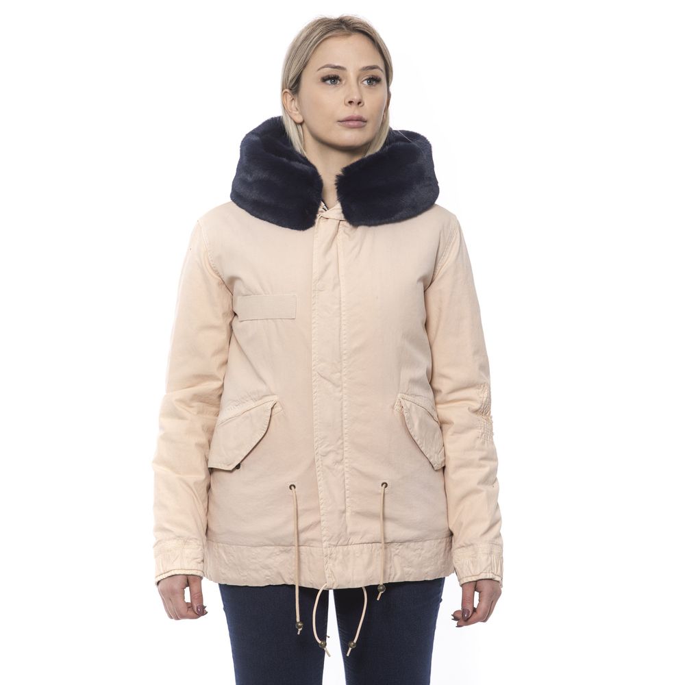 Pink Cotton Women Jacket