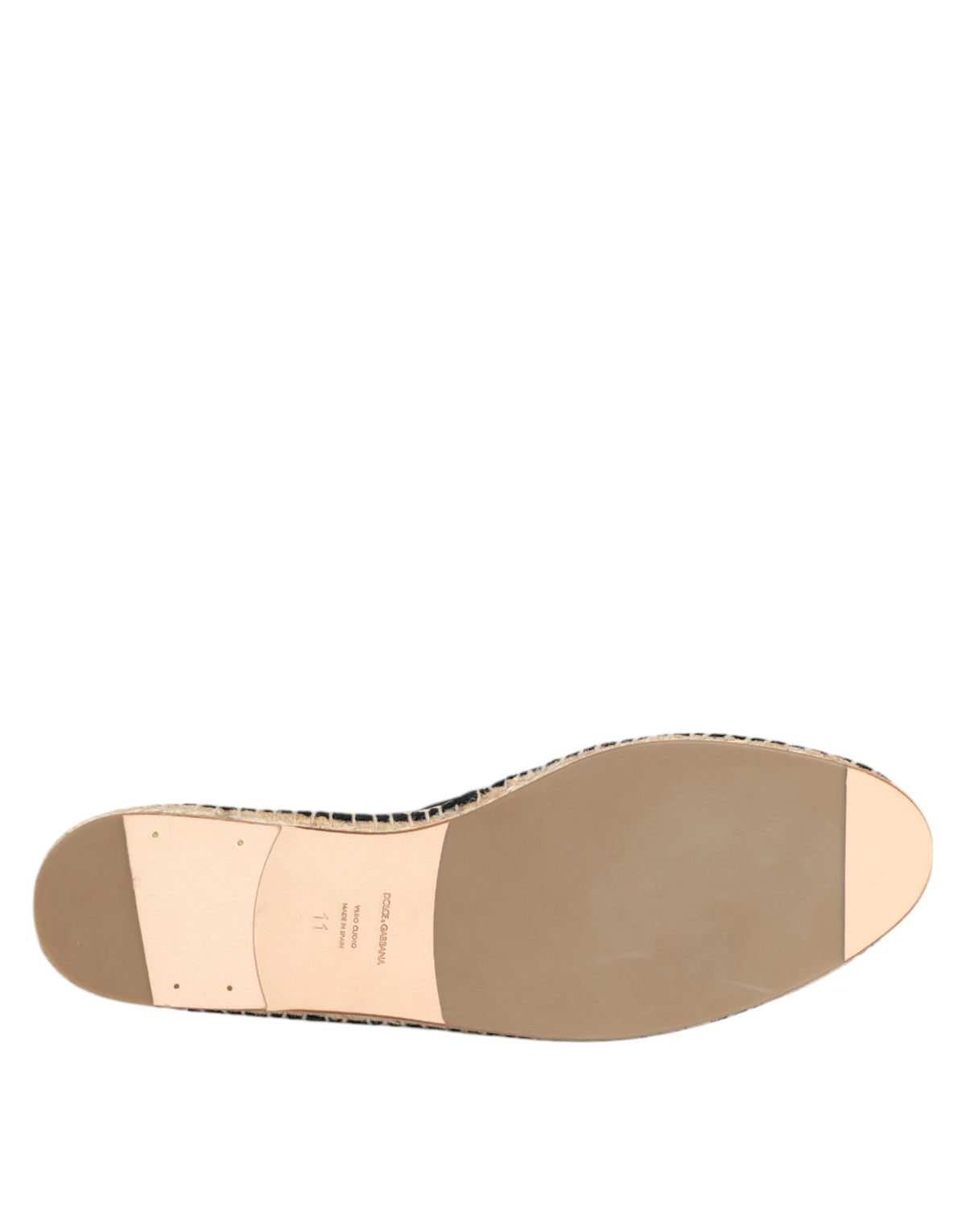 Black Embellished Crown Flat Espadrilles Shoes