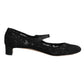 Black Vally Taormina Floral Lace Pumps Shoes