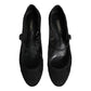 Black Vally Taormina Floral Lace Pumps Shoes