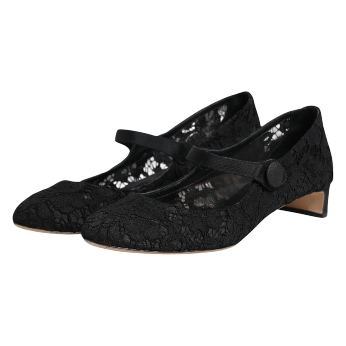 Black Vally Taormina Floral Lace Pumps Shoes