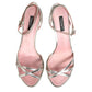 Pink Embellished Leather Ball-Heel Sandals Shoes