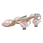 Pink Embellished Leather Ball-Heel Sandals Shoes