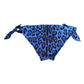 Blue Leopard Print Bikini Bottom Beachwear Swimwear