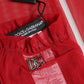 Red Acetate Sheer Elbow Length Mitten Gloves