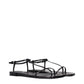 Black Leather Flip-Flop Sandals