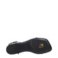 Black Leather Flip-Flop Sandals