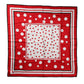 Red Polka Dot Print Silk Square Foulard Scarf