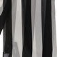 Black White Stripe Silk Shawl Stole Scarf