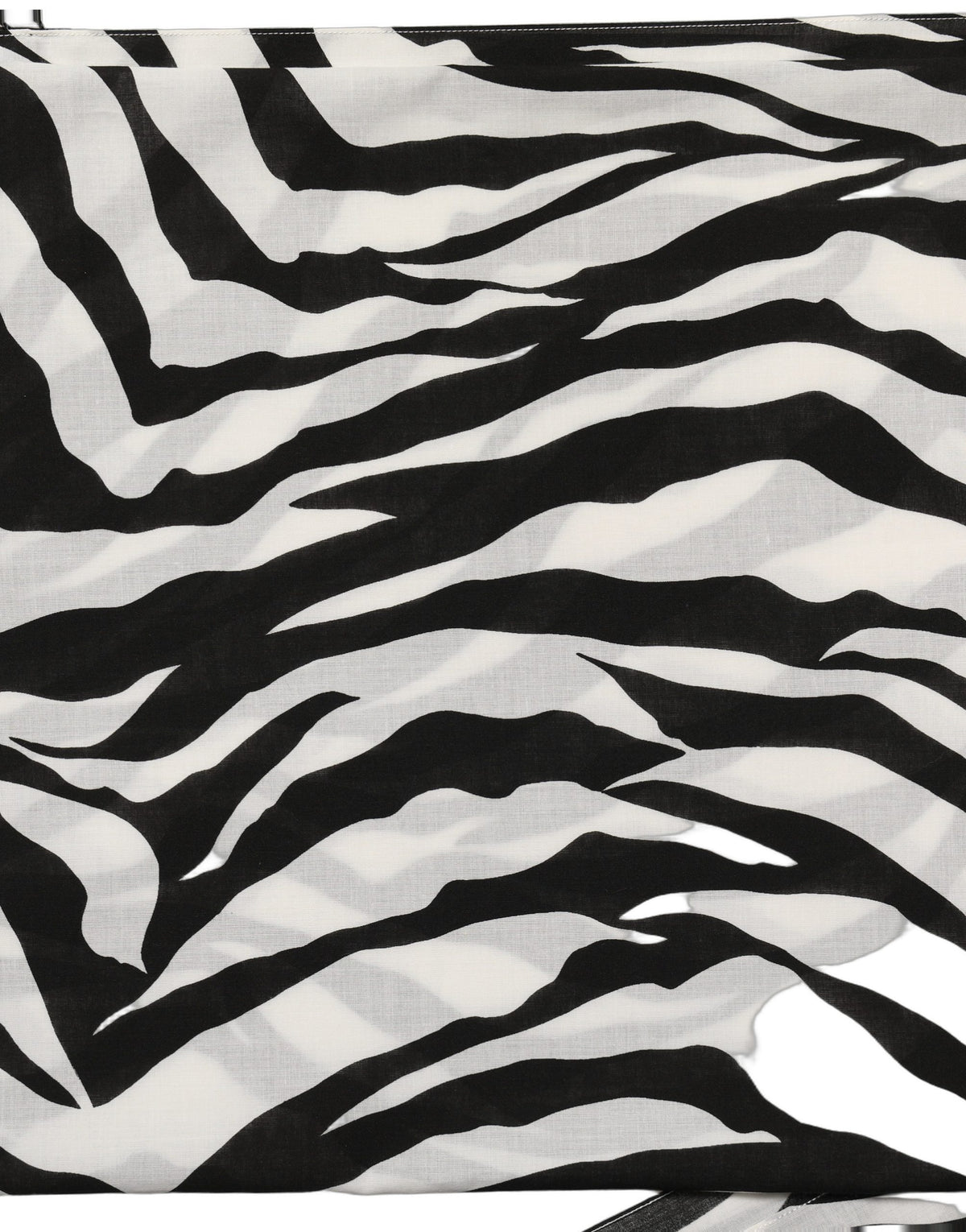 Black White Zebra Cotton Lace Stole Scarf