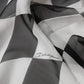White Black Checkered Silk Foulard Scarf