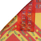 Multicolor Silk Geometric Square Foulard Scarf