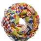 Multicolor Silk Carretto Foulard Scarf