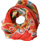 Multicolor Silk Printed Square Foulard Scarf