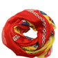 Multicolor Silk Printed Square Foulard Scarf