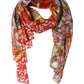 Multicolor Silk Printed Shawl Stole Scarf
