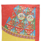 Multicolor Silk Printed Square Foulard Scarf
