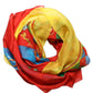 Multicolor Silk Printed Square Foulard Scarf