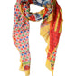 Multicolor Silk Carretto Print Stole Scarf