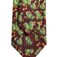 Maroon Silk Cactus Floral Adjustable Tied Men Necktie Tie